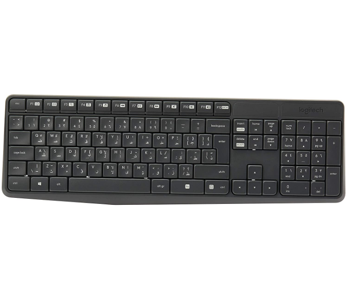 Logitech MK235 Wireless Keyboard and Mouse Combo - Black - Zoom Image 2