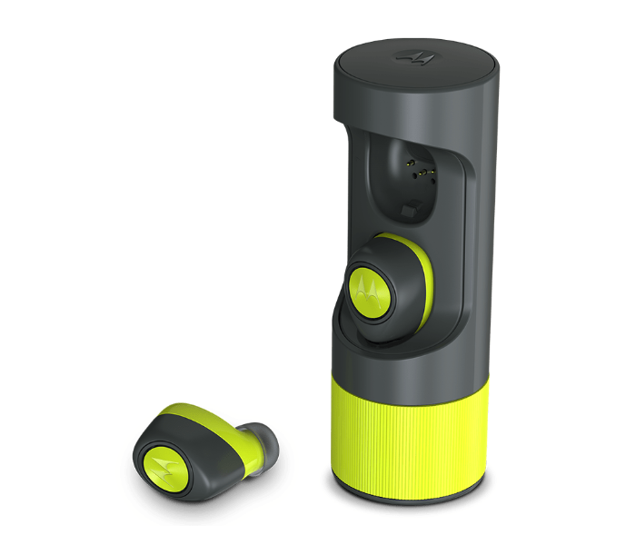 Motorola VerveOnes Plus Music Edition True Wireless Bluetooth Earbuds - Black Lime - Zoom Image 1