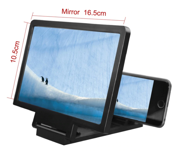 F1 Magnifying 3D Screen Amplifier Enlarged Screen Mobile Phone – Black  - Zoom Image 5