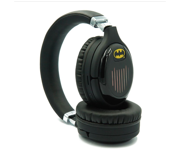 Touchmate Batman Bluetooth Headset with LED Mic FM and SD Slot - Black  - Zoom Image 4