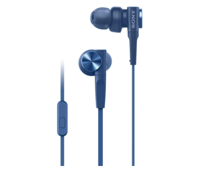 Sony MDR-XB55AP Wired Extra Bass In-Ear Headphones With Mic For Phone Calls - Blue - Zoom Image 1