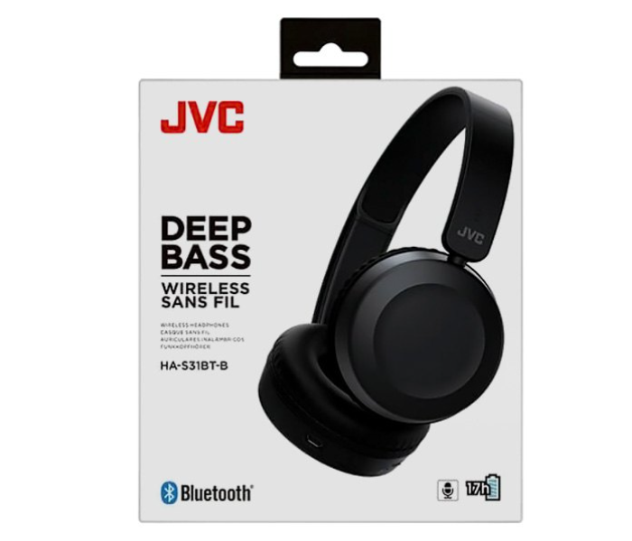 JVC HAS31BTB Foldable Bluetooth On-Ear Headphones - Carbon Black - Zoom Image 4