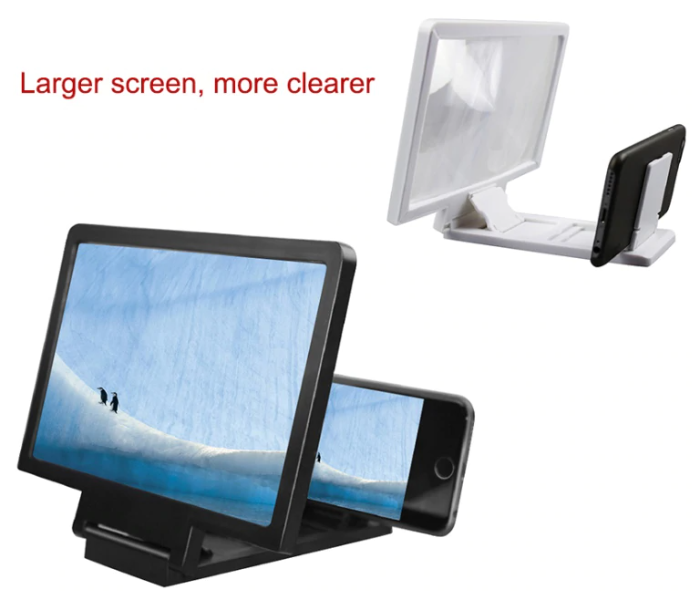 F1 Magnifying 3D Screen Amplifier Enlarged Screen Mobile Phone – Black  - Zoom Image 4