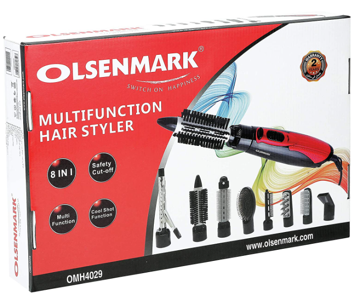 Olsenmark OMH4029 8-in-1 Multi Function Hair Styler - Black & Red - Zoom Image 4