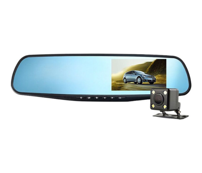 Tobys Full HD TFT Display Rear View Mirror - Black - Zoom Image