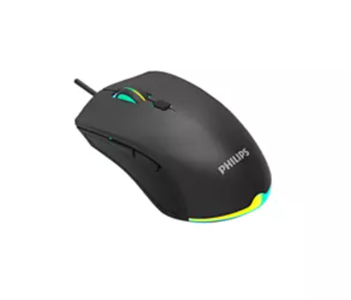 Philips SPK9404 USB Wired Gaming Mouse with Rainbow Backlight and Optical Sensor - Black - Zoom Image 2