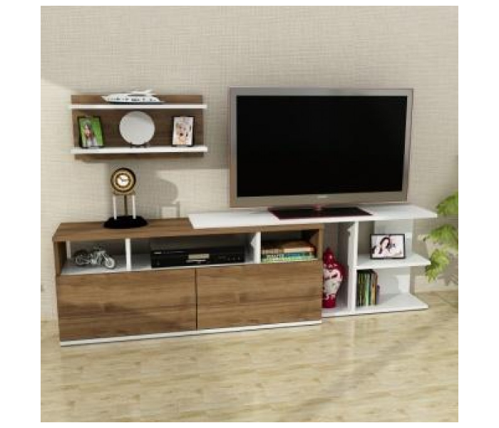 Beste TV Table - White and Brown - Zoom Image 1