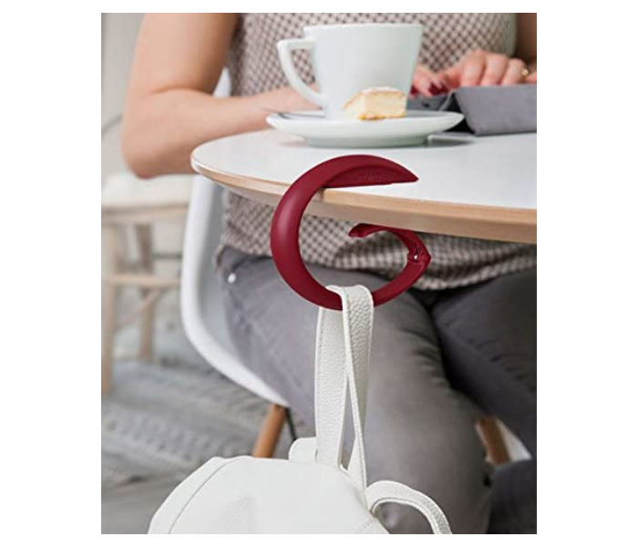 Bobino BAGHOST Bag HookHang on Table or Clip to Chair for security - Burgundy - Zoom Image 4