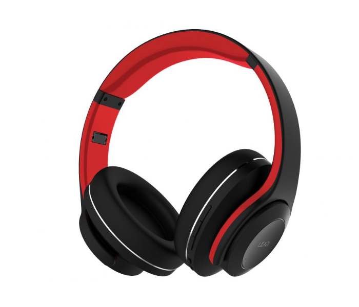 Lead LH01 Wireless Headphone - Black and Red - Zoom Image 1