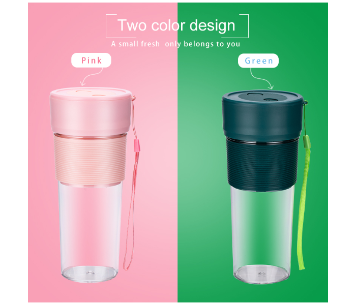 Macon 400ml Portable Rechargeable Mini Juice Blender - Pink - Zoom Image 2