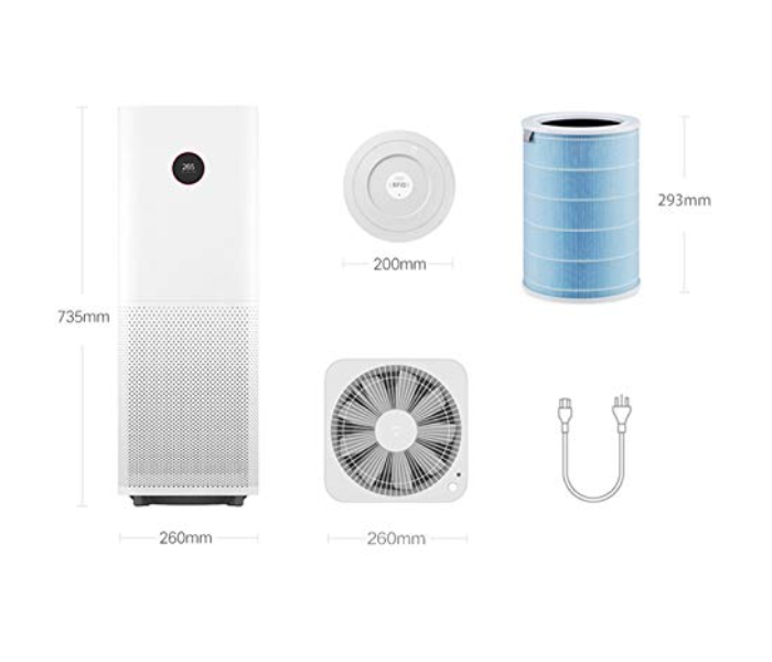 Xiaomi Air Purifier Pro With OLED Display - White - Zoom Image 3