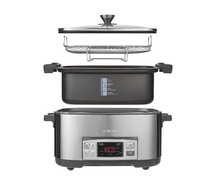 Sencor SPR 5500SS 6 Litre Slow Cooker - Stainless Steel - Zoom Image 3