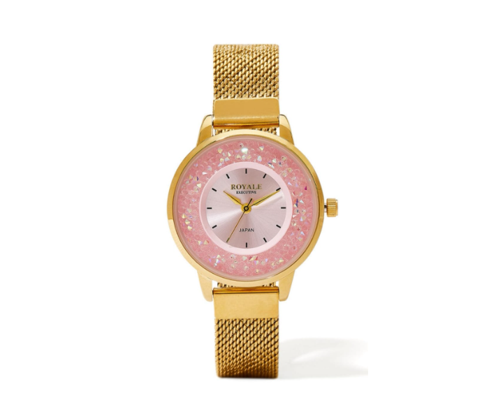 Royale RE081D For Women Executive Quartz Analog Watch - Pink - Zoom Image