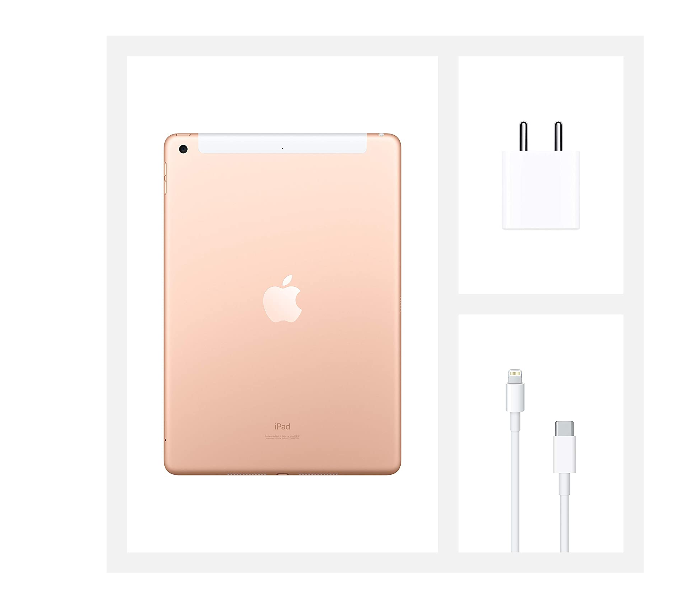 Apple iPad 10.2 inch 8th Generation 2020 WiFi and Cellular 128GB - Gold - Zoom Image 3