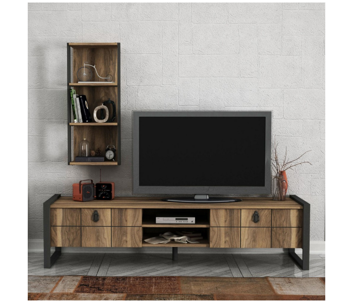 Wooden 2 Carton TV Table - Wood - Zoom Image 1