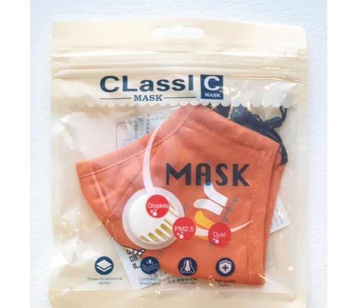 Classic 1Pc Active Printing N-95 Filters Dust Cover Kids Face Mask – Orange - Zoom Image 6