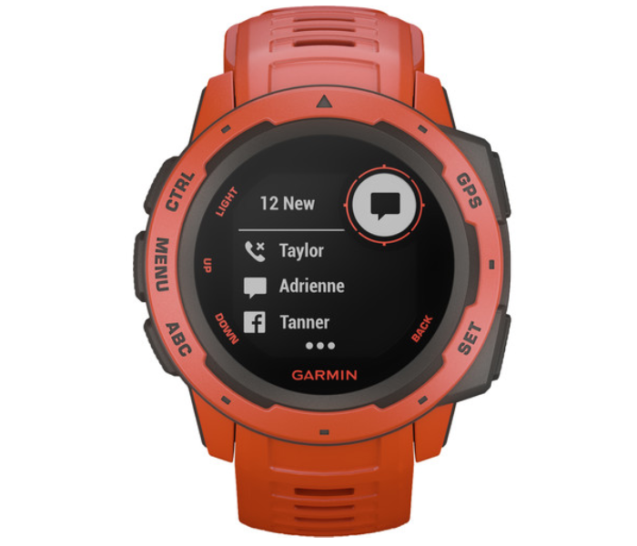 Garmin 010-02064-02 Instinct Smartwatch - Flame Red - Zoom Image 2