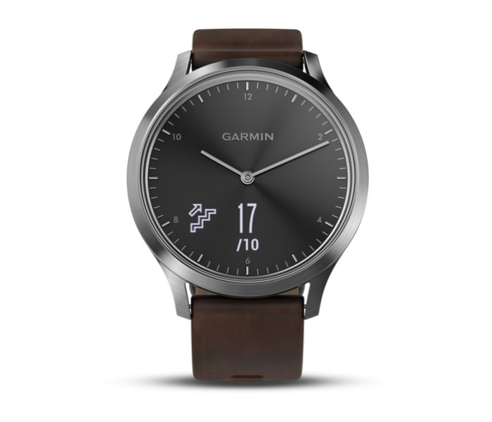 Garmin 010-01850-34 Vivomove HR Seu Premium with Dark Brown Leather Bracelet - Zoom Image 6