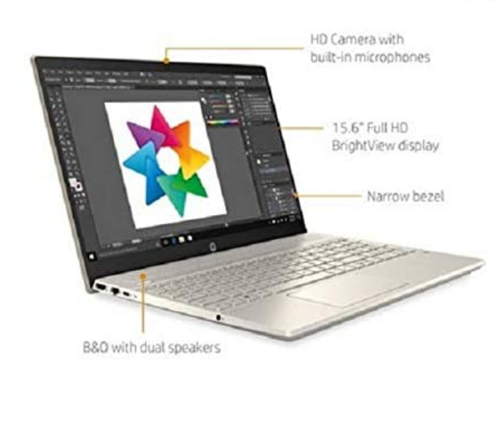 HP Pavilion 15-CS3075WM 15.6 inch Intel Core i7-1065G7 8GB RAM 512GB SSD+32GB Intel Optane Windows 10 Home - Silver - Zoom Image 2