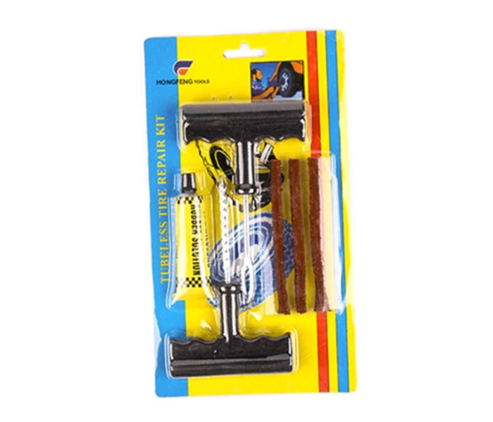 6-Piece Tubeless Tire Puncture Plug Repair Tool Kit Set - Zoom Image