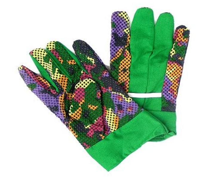 Gloves Rubber Cotton - Green - Zoom Image