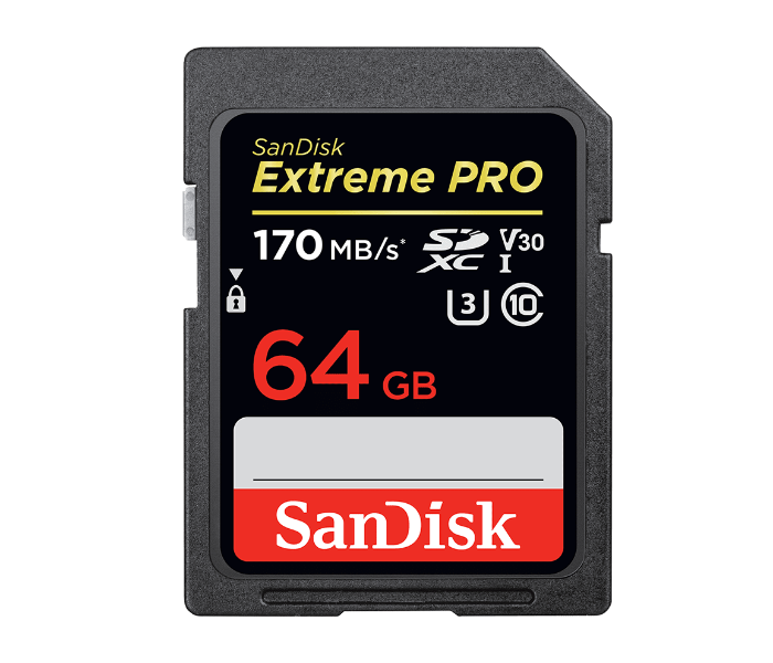 Sandisk SDSDXXY-064G-GN4IN 170MB/S 64GB Extreme Pro SDXC UHS-I Memory Card - Zoom Image 1