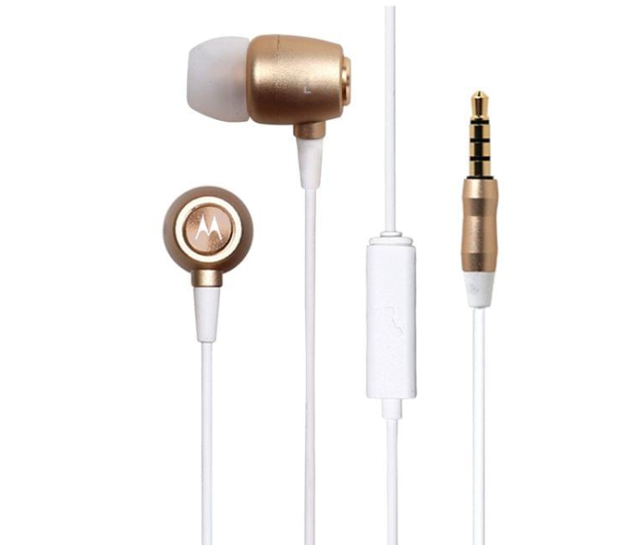 Motorola Metal Earbuds In-Ear Headset- Gold - Zoom Image 1