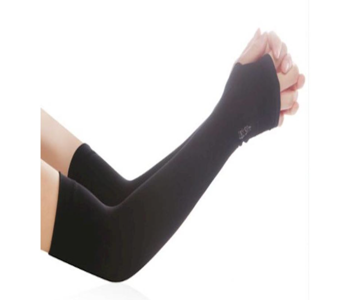 UV Protection 40cm Arm Cooling Sleeves - Black - Zoom Image 1