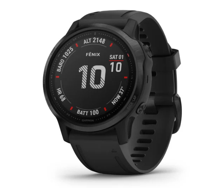 Garmin 010-02159-14 Fenix 6S Pro Edition Black with Black Band GPS Smart Watch - Zoom Image 1