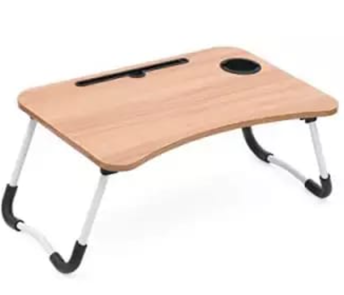 Jongo Work at Home Laptop Table with Tab and Tea Holder - Wood - Zoom Image 1