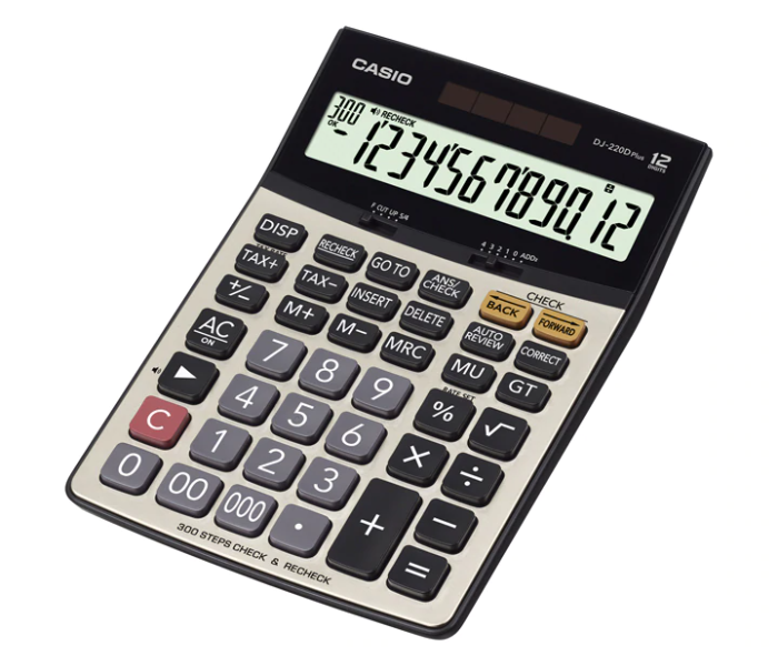 Casio DJ-220DPLUS 12 Digit Desktop Type Calculator - Zoom Image