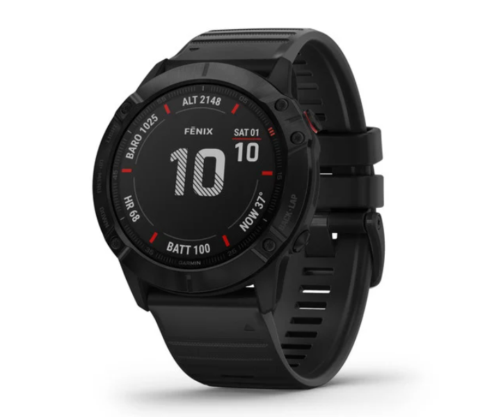 Garmin 010-02157-01 Fenix 6X Pro Edition Balck with Black Band GPS Smart Watch - Zoom Image 1