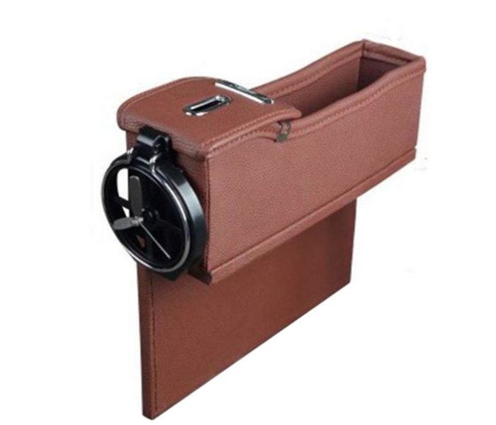 Leather Storage Pocket Organizer - Brown - Zoom Image