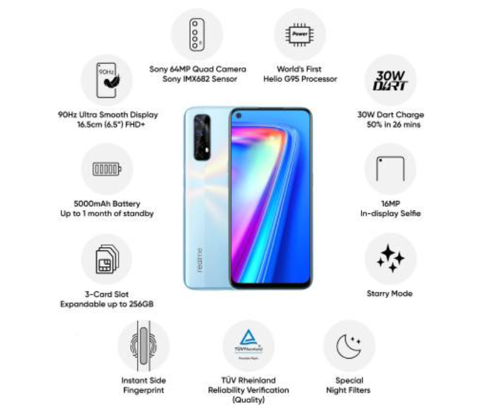 Realme 7 8GB RAM 128GB - Mist White - Zoom Image 2