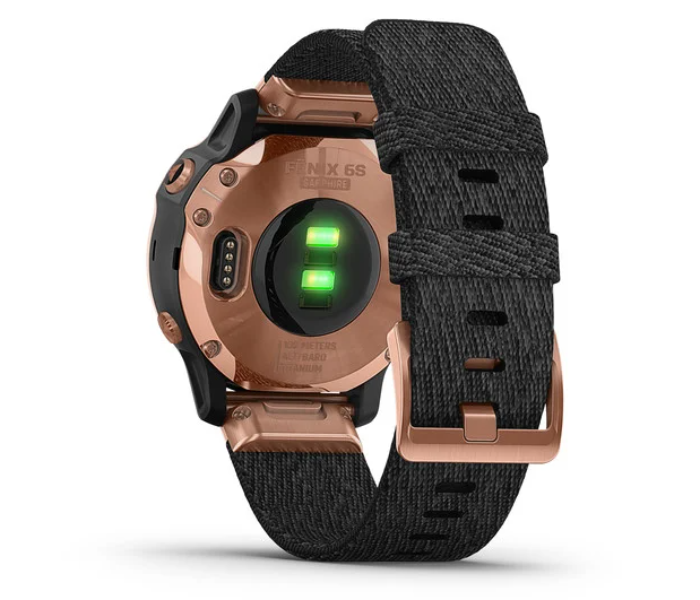 Garmin 010-02159-37 Fenix 6S Sapphire Edition Rose Gold with Black Nylon Band GPS Smart Watch - Zoom Image 6