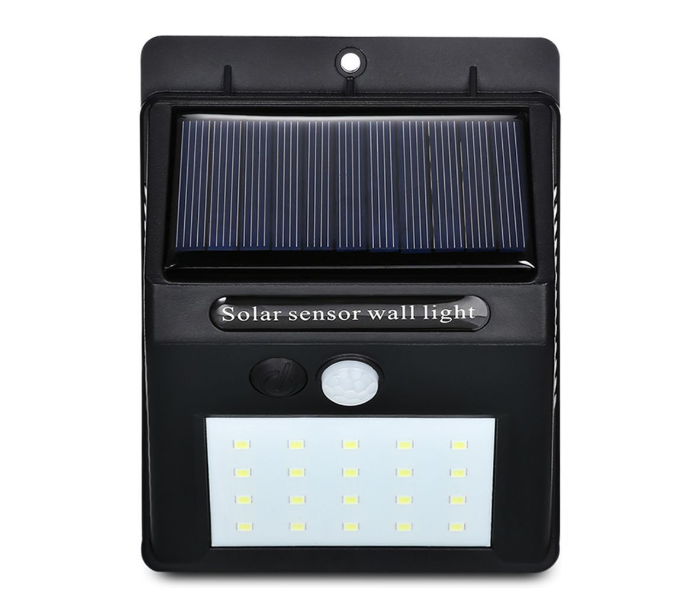 20 LED Motion Sensor Solar Light - Black  - Zoom Image 1