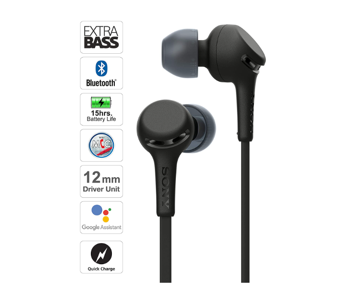 Sony WI-XB400 Wireless Extra Bass In-Ear Headphones Bluetooth Ver 5.0 Headset With Mic For Phone Calls - Black - Zoom Image 1