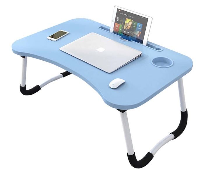 Jongo Work at Home Laptop Table with Tab and Tea Holder - Light Blue  - Zoom Image 1