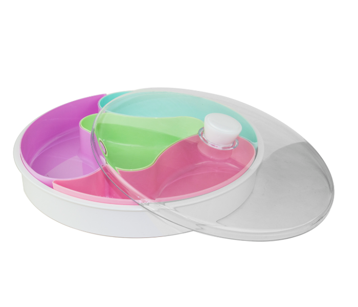 YN836 Multi Purpose Server Fruit Candies Tray Chip And Dip Bowl Set - Zoom Image 2