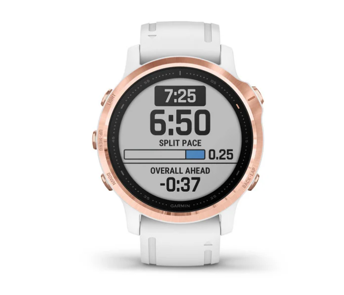 Garmin 010-02159-11 Fenix 6S Pro Edition Rose Gold with White Band GPS Smart Watch - Zoom Image 2