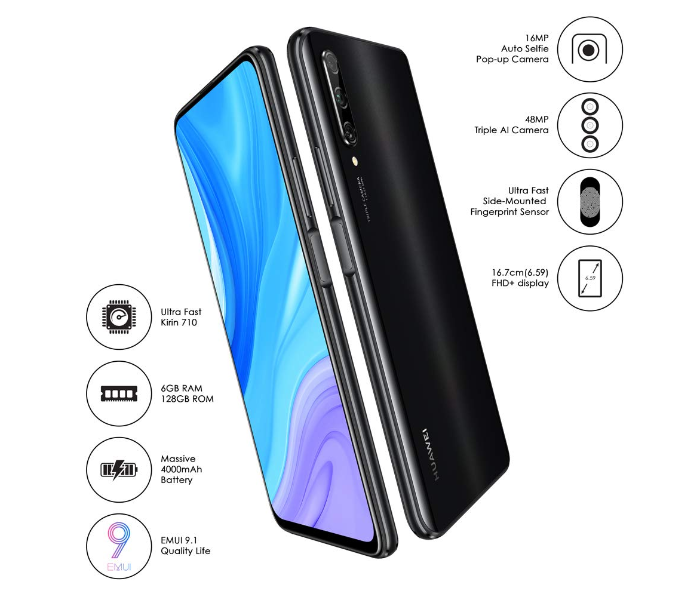 Huawei Y9s Smartphone 6GB RAM 128GB - Midnight Black - Zoom Image 2