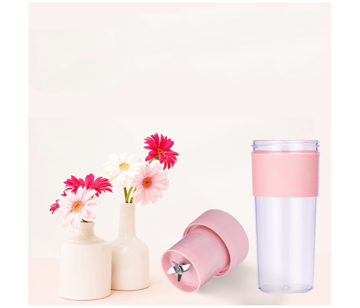 Macon 400ml Portable Rechargeable Mini Juice Blender - Pink - Zoom Image 1