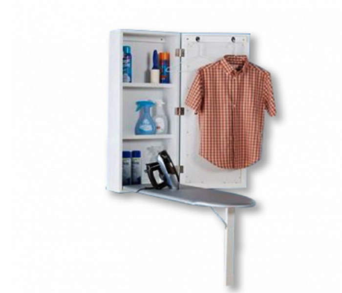 Custom Cabinet with Hidden Ironing Table - White - Zoom Image 1