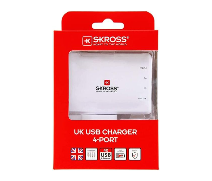 Skrossuk 2-800102 240V 4 Port Usb Charger - White - Zoom Image 3