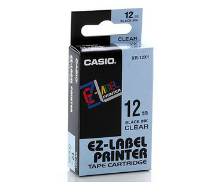 Casio XR-12X1 12mm Label Tape - Clear - Zoom Image 1