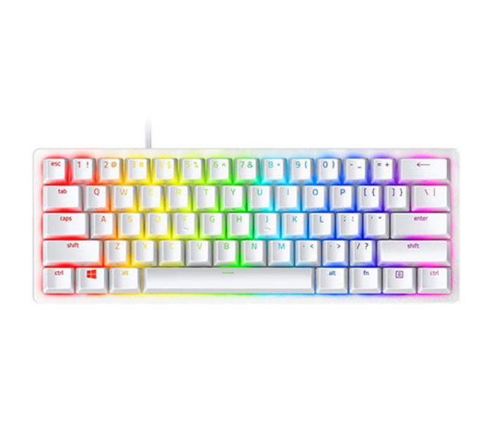 Razer Huntsman Mini Gaming PBT Chroma RGB Keyboard with Clicky Optical Switches - White - Zoom Image 1