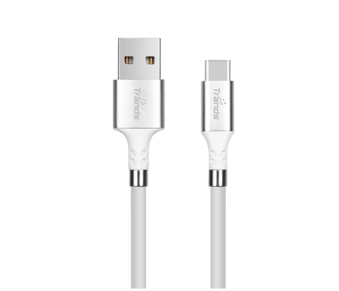 Trands TR-CA550 Type-C Fast Charging Magnetic Absorption Data Cable - White - Zoom Image 2