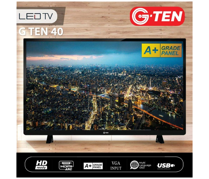 G Ten 40 Inch HD LED TV - Black - Zoom Image 5