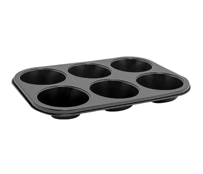 Betty 26.5 x 18.5Cm Crocker 6 Cup Muffin Pan - Black - Zoom Image