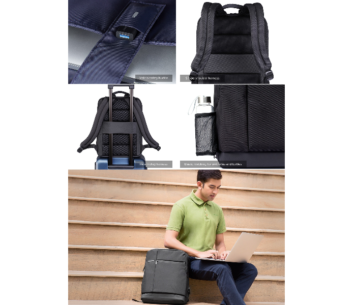 Mi 2 Litres Business Casual Backpack - Black - Zoom Image 8